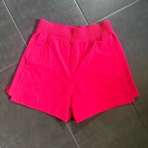 Stretch Woven Relaxed-Fit High-Rise Short 4"